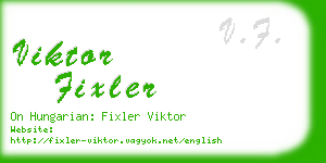 viktor fixler business card